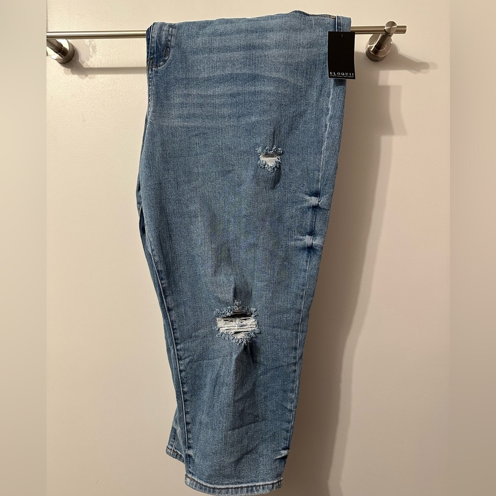 NYT ELOQUII Gena Fit Stretch Denim Mom Jeans, size 24 - Picture 3 of 4